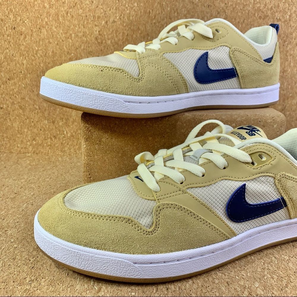 Nike Men's Alleyoop SB Club Gold Navy Skateboarding Shoes Size 8.5 - Picture 2 of 11